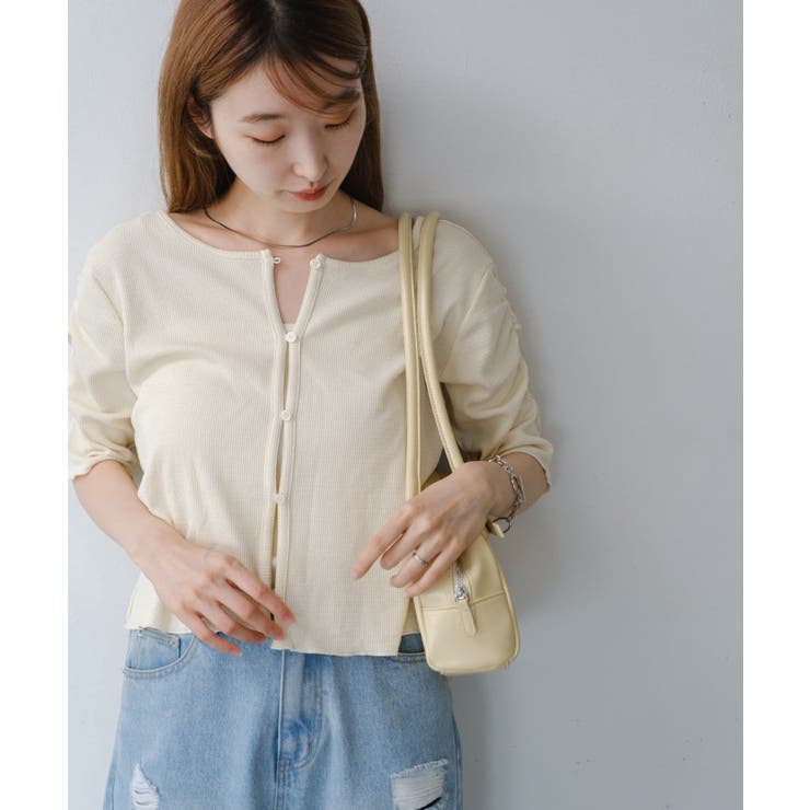 【Kastane】サーマルパフカーディガン半袖 | PAL GROUP OUTLET | 詳細画像6 