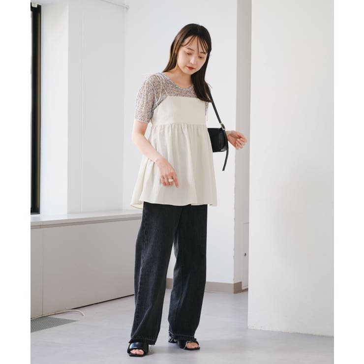 【Kastane】レースフラワープリントTEE | PAL GROUP OUTLET | 詳細画像8 