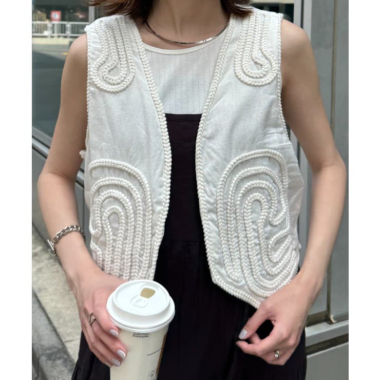 【CIAOPANIC TYPY】【India】ロープ刺繍ベスト | PAL GROUP OUTLET | 詳細画像11 