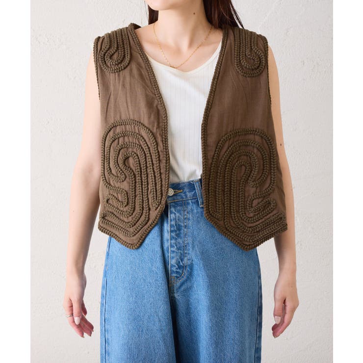 【CIAOPANIC TYPY】【India】ロープ刺繍ベスト | PAL GROUP OUTLET | 詳細画像29 