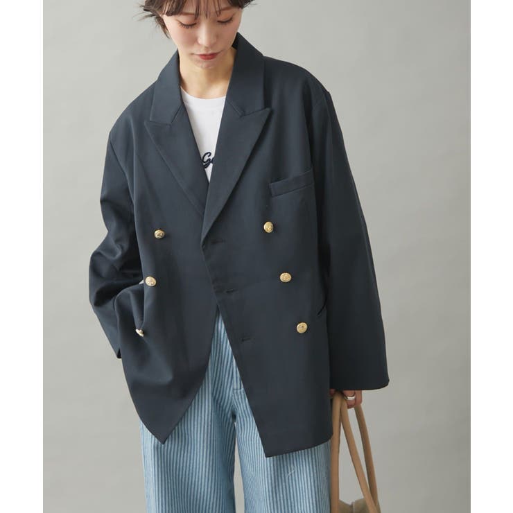 NAVY | 【CIAOPANIC TYPY】GEVACOダブルブレスジャケット | PAL GROUP OUTLET