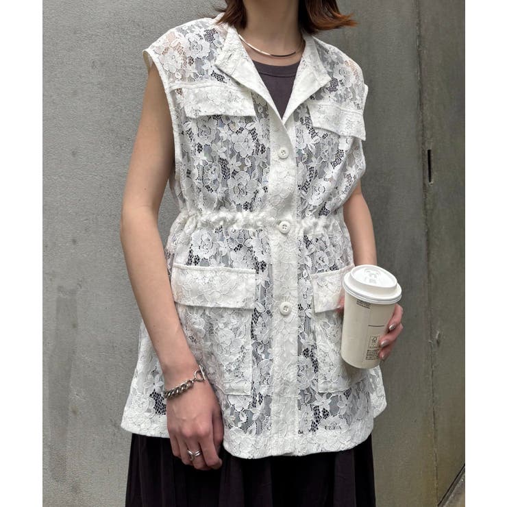 【CIAOPANIC TYPY】レースミリタリーベスト | PAL GROUP OUTLET | 詳細画像16 