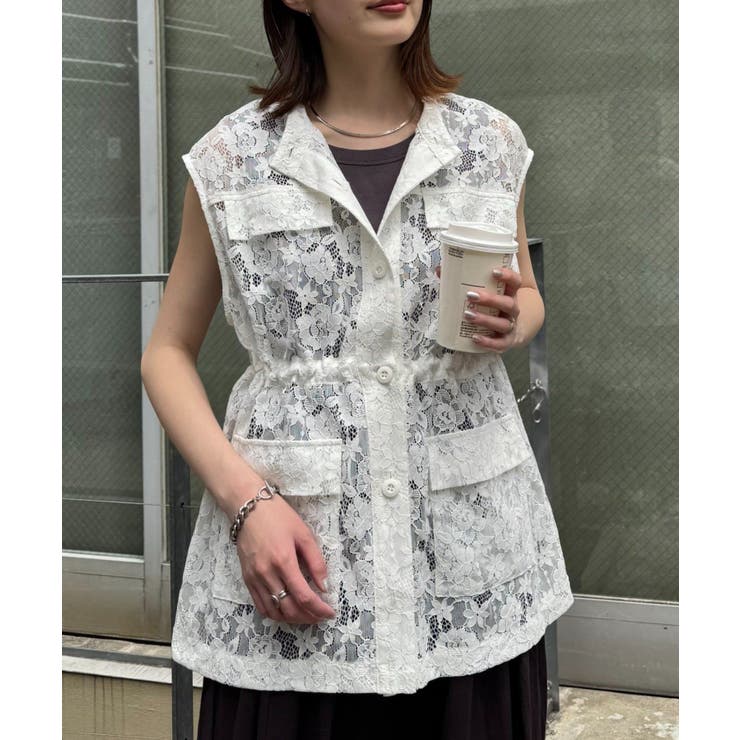 【CIAOPANIC TYPY】レースミリタリーベスト | PAL GROUP OUTLET | 詳細画像17 