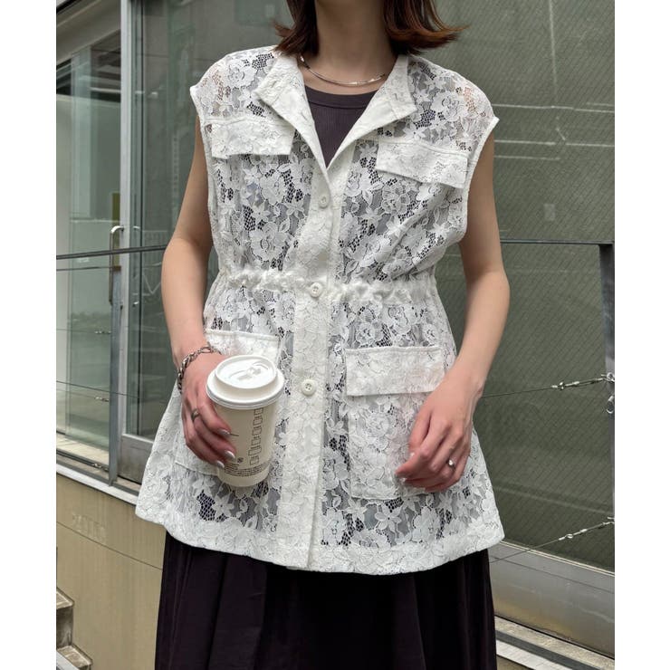 【CIAOPANIC TYPY】レースミリタリーベスト | PAL GROUP OUTLET | 詳細画像18 