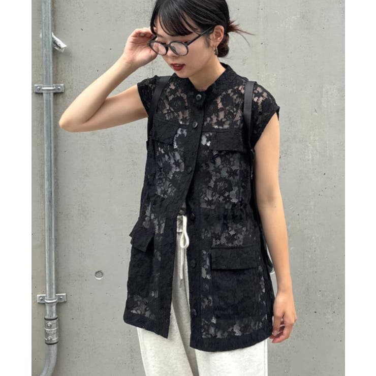 【CIAOPANIC TYPY】レースミリタリーベスト | PAL GROUP OUTLET | 詳細画像2 