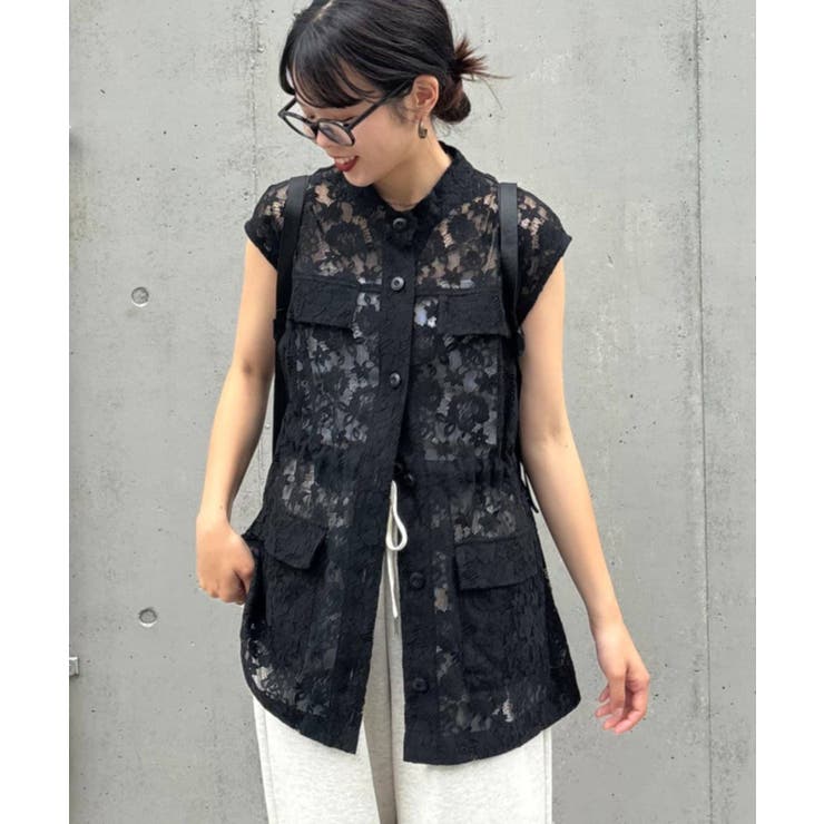 【CIAOPANIC TYPY】レースミリタリーベスト | PAL GROUP OUTLET | 詳細画像3 