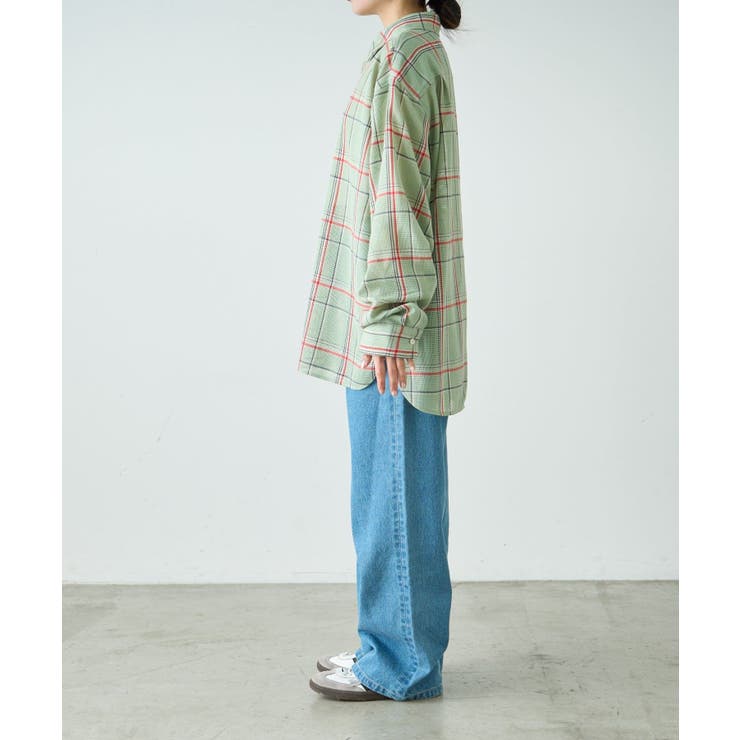 【CIAOPANIC TYPY】バスケット編みメッシュチェックシャツ | PAL GROUP OUTLET | 詳細画像2 