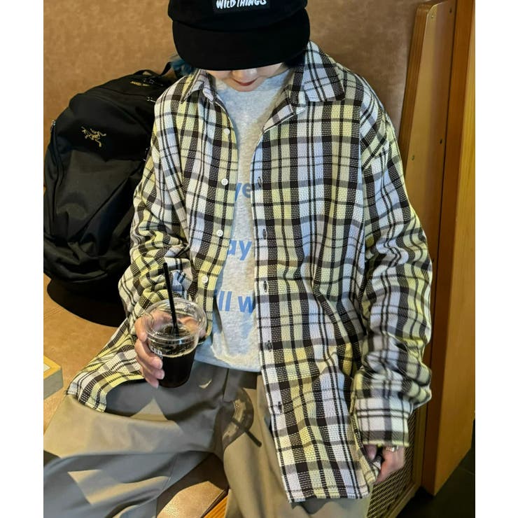 【CIAOPANIC TYPY】バスケット編みメッシュチェックシャツ | PAL GROUP OUTLET | 詳細画像13 