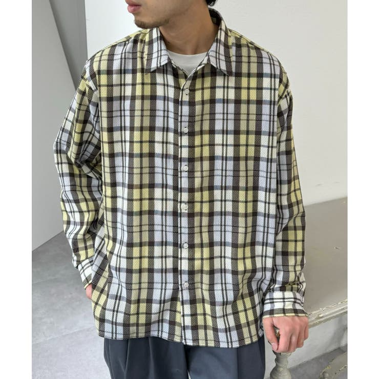 【CIAOPANIC TYPY】バスケット編みメッシュチェックシャツ | PAL GROUP OUTLET | 詳細画像19 