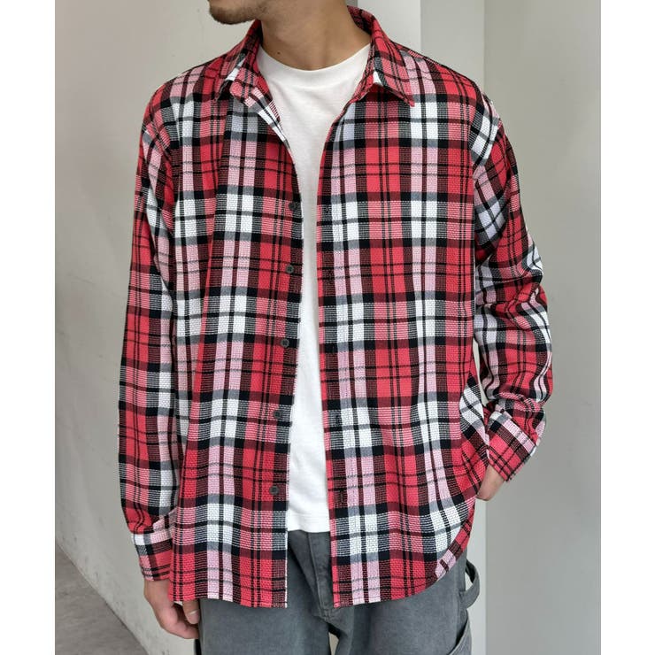 【CIAOPANIC TYPY】バスケット編みメッシュチェックシャツ | PAL GROUP OUTLET | 詳細画像31 