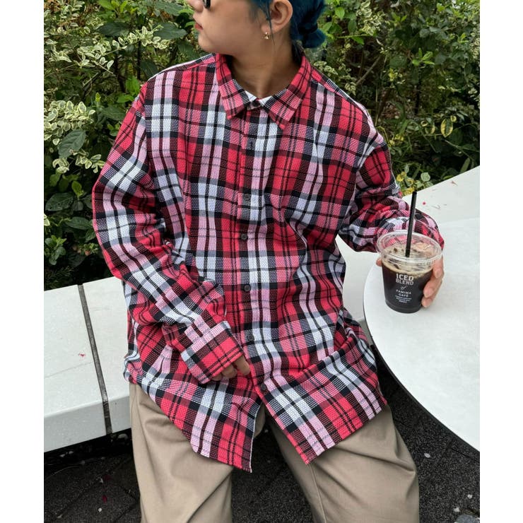 【CIAOPANIC TYPY】バスケット編みメッシュチェックシャツ | PAL GROUP OUTLET | 詳細画像22 