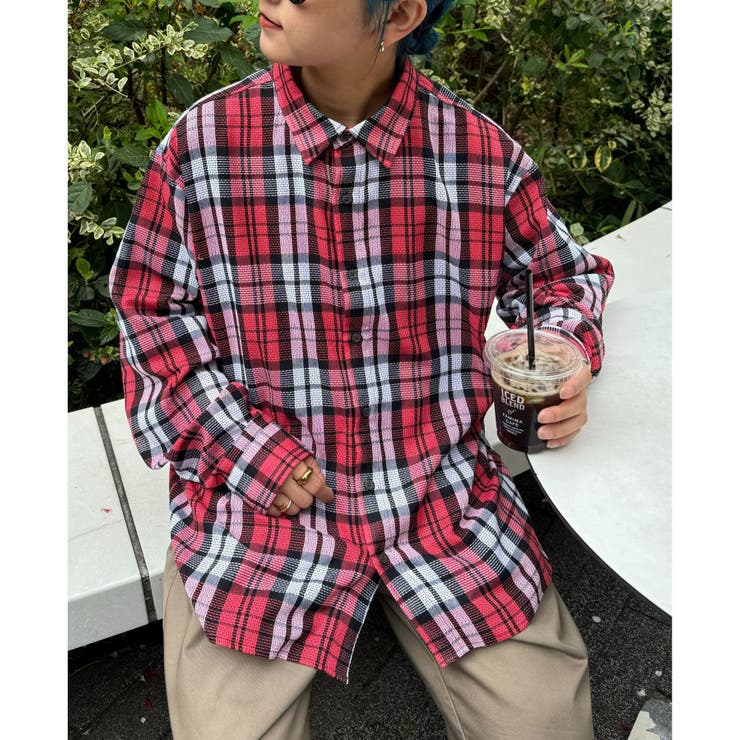 【CIAOPANIC TYPY】バスケット編みメッシュチェックシャツ | PAL GROUP OUTLET | 詳細画像23 