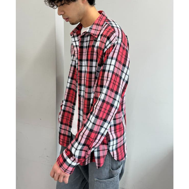【CIAOPANIC TYPY】バスケット編みメッシュチェックシャツ | PAL GROUP OUTLET | 詳細画像26 