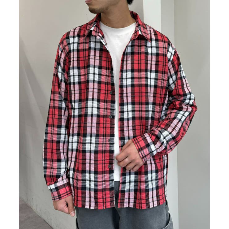 【CIAOPANIC TYPY】バスケット編みメッシュチェックシャツ | PAL GROUP OUTLET | 詳細画像27 