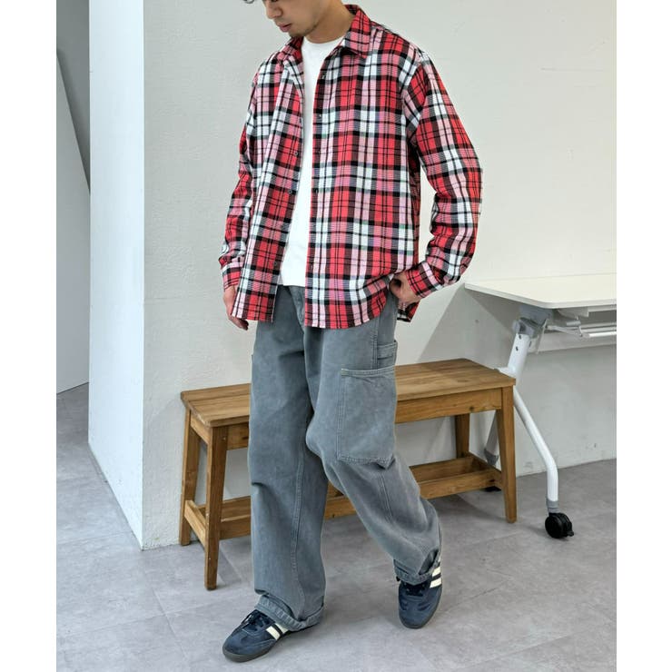 【CIAOPANIC TYPY】バスケット編みメッシュチェックシャツ | PAL GROUP OUTLET | 詳細画像29 