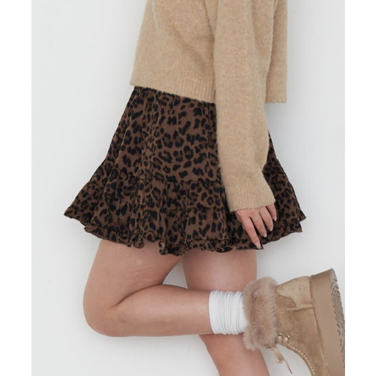 【RAY CASSIN】ヒョウ柄ティアードミニSK | PAL GROUP OUTLET | 詳細画像2 