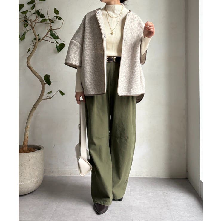 【DouDou】ウーレットポンチョ風アウター | PAL GROUP OUTLET | 詳細画像10 