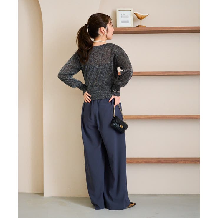 【La boutique BonBon】ラメモヘアカシュクール前後２WAYKN | PAL GROUP OUTLET | 詳細画像41 