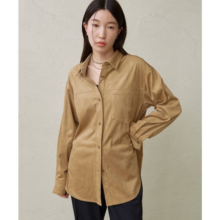 【Omekashi】リバーフェイクスエードシャツ | PAL GROUP OUTLET | 詳細画像4 