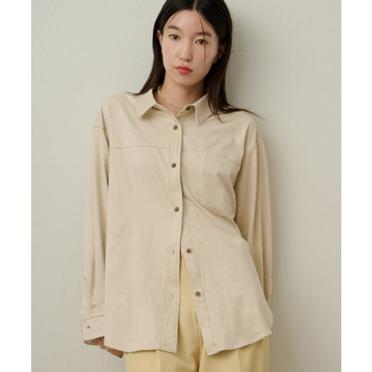 BEI | 【Omekashi】リバーフェイクスエードシャツ | PAL GROUP OUTLET