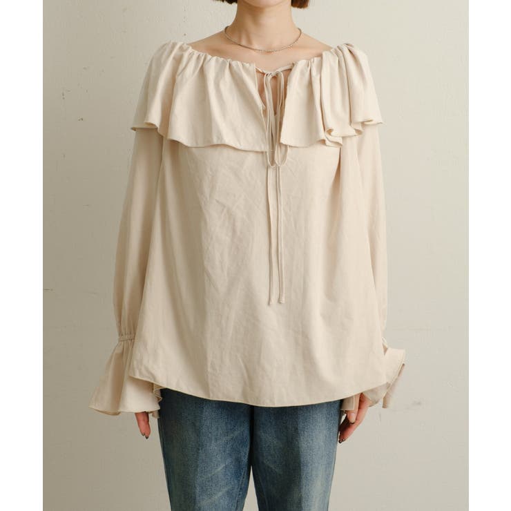 【Omekashi】ラッフルブラウス | PAL GROUP OUTLET | 詳細画像14 