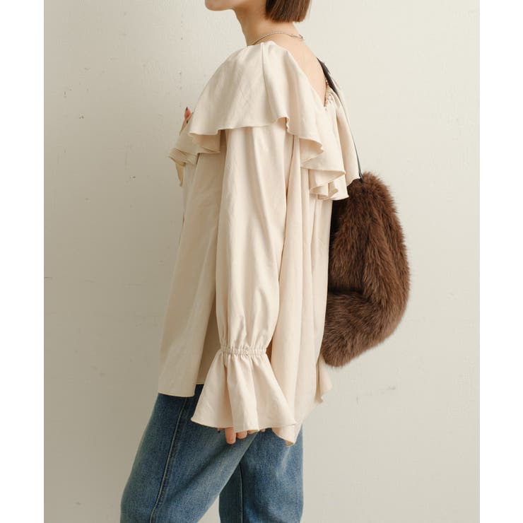 【Omekashi】ラッフルブラウス | PAL GROUP OUTLET | 詳細画像4 