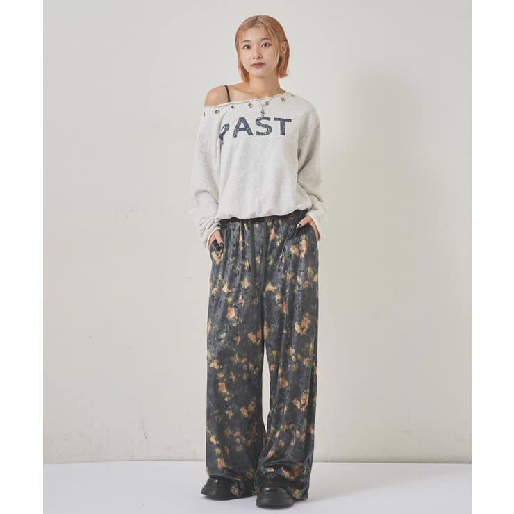 【WHO'S WHO gallery】花柄ベロアイージーパンツ | PAL GROUP OUTLET | 詳細画像9 
