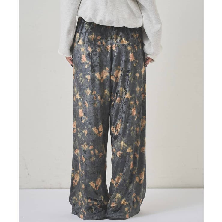 【WHO'S WHO gallery】花柄ベロアイージーパンツ | PAL GROUP OUTLET | 詳細画像12 