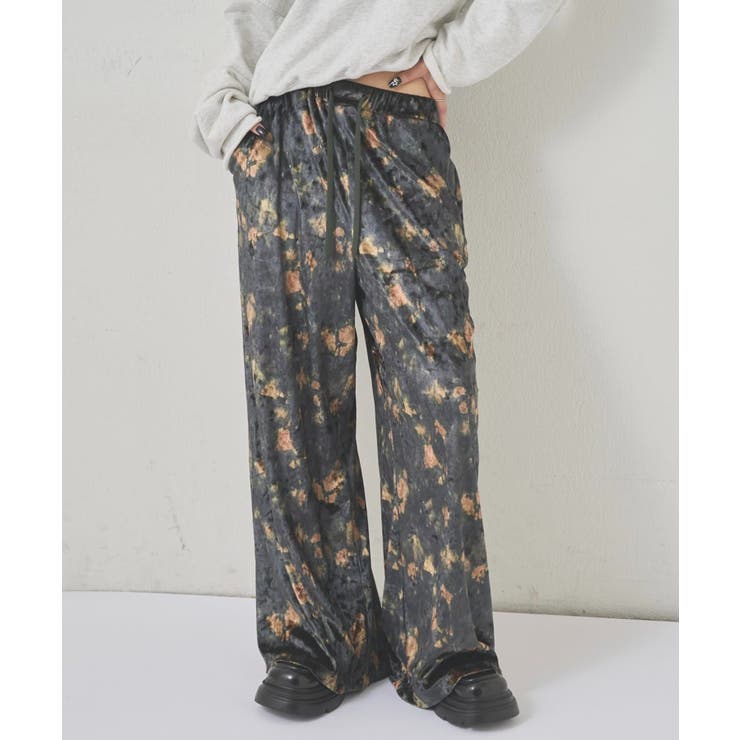 【WHO'S WHO gallery】花柄ベロアイージーパンツ | PAL GROUP OUTLET | 詳細画像6 