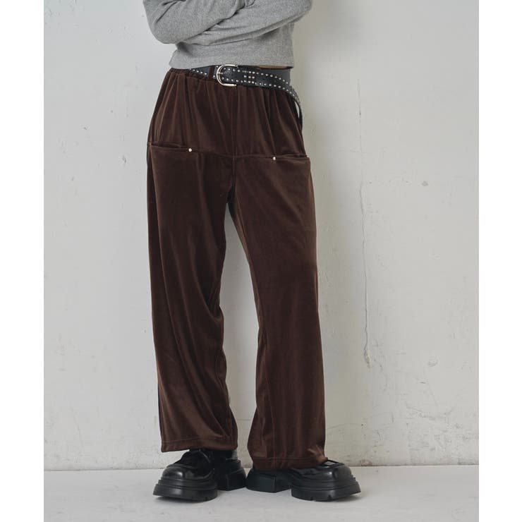 BRN | 【WHO'S WHO gallery】スラポケベロアパンツ | PAL GROUP OUTLET