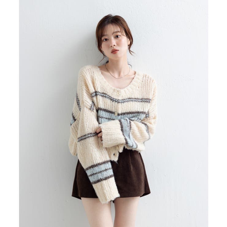 【Kastane】ボーダーモヘアライクニット | PAL GROUP OUTLET | 詳細画像9 