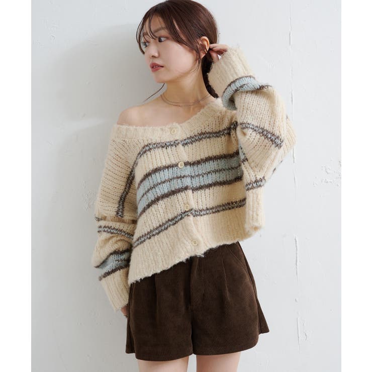 【Kastane】ボーダーモヘアライクニット | PAL GROUP OUTLET | 詳細画像2 