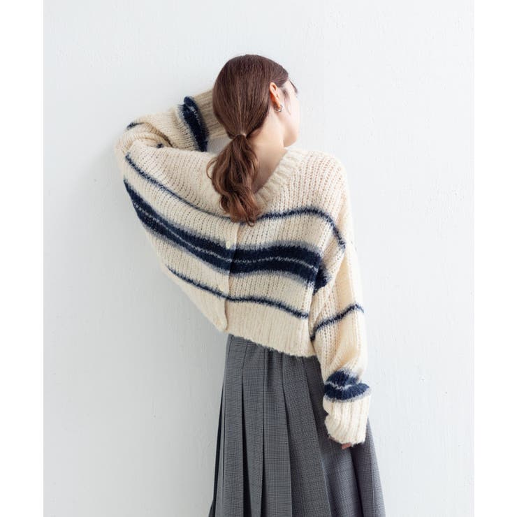 【Kastane】ボーダーモヘアライクニット | PAL GROUP OUTLET | 詳細画像30 