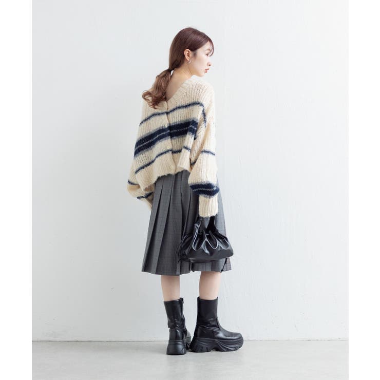 【Kastane】ボーダーモヘアライクニット | PAL GROUP OUTLET | 詳細画像33 