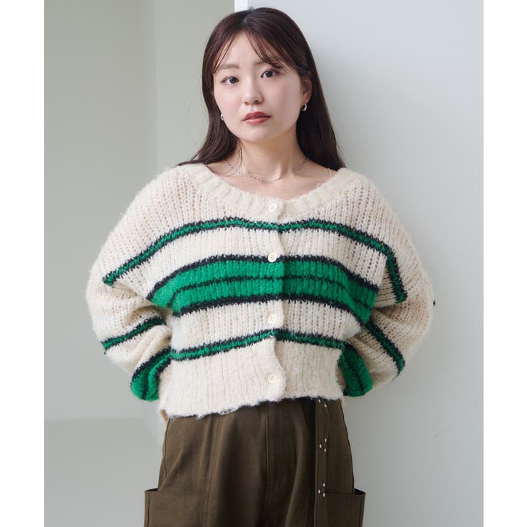 【Kastane】ボーダーモヘアライクニット | PAL GROUP OUTLET | 詳細画像34 