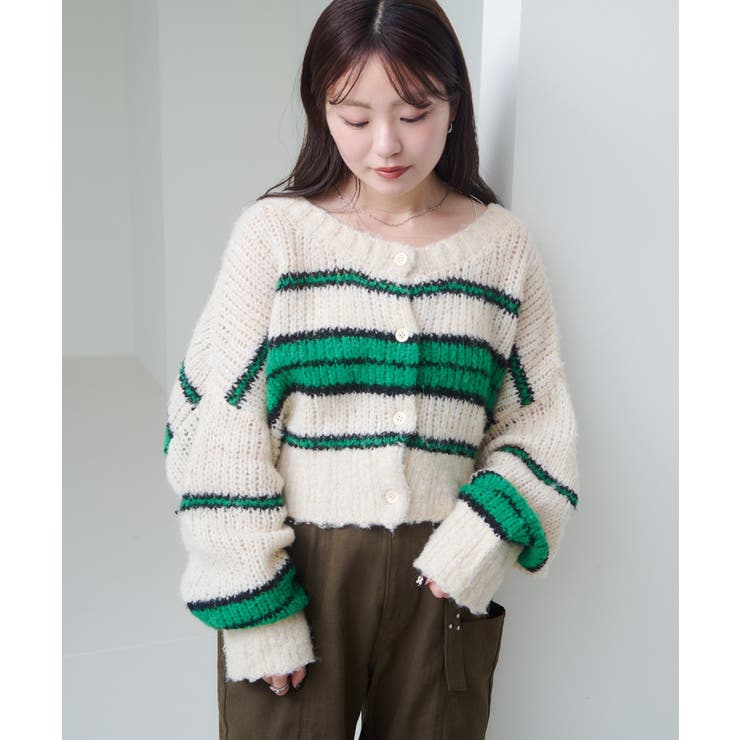 【Kastane】ボーダーモヘアライクニット | PAL GROUP OUTLET | 詳細画像35 