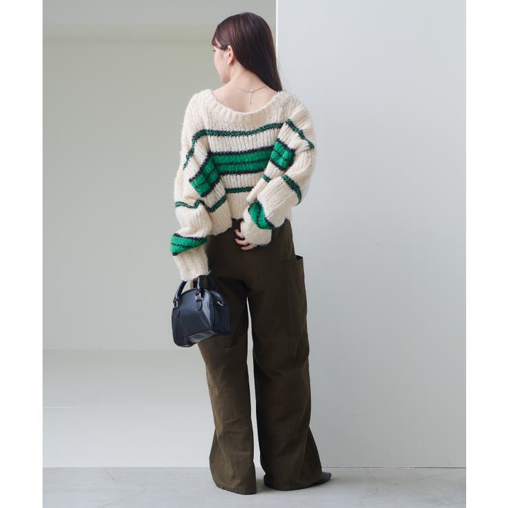 【Kastane】ボーダーモヘアライクニット | PAL GROUP OUTLET | 詳細画像37 