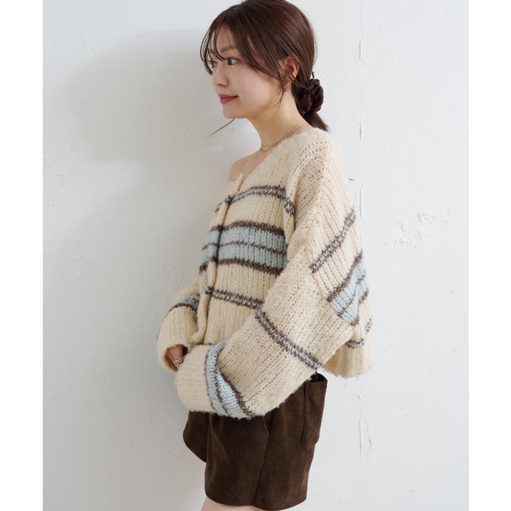 【Kastane】ボーダーモヘアライクニット | PAL GROUP OUTLET | 詳細画像3 