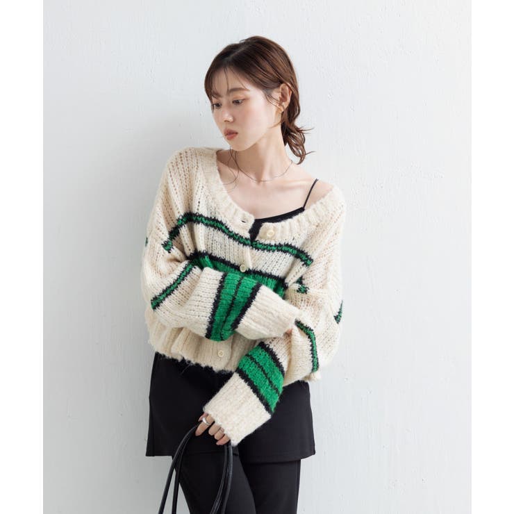 【Kastane】ボーダーモヘアライクニット | PAL GROUP OUTLET | 詳細画像42 