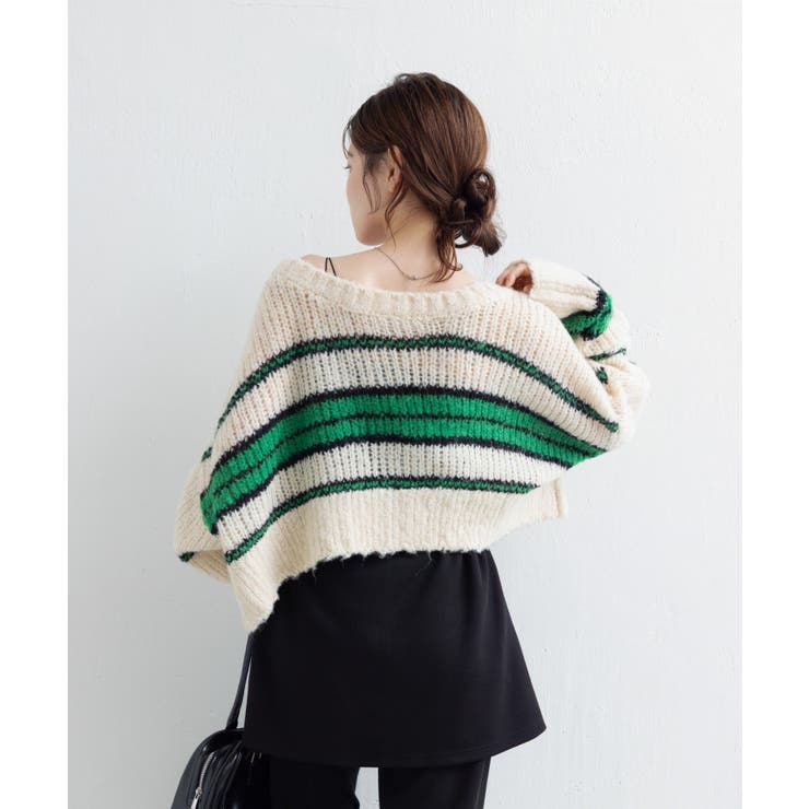 【Kastane】ボーダーモヘアライクニット | PAL GROUP OUTLET | 詳細画像43 