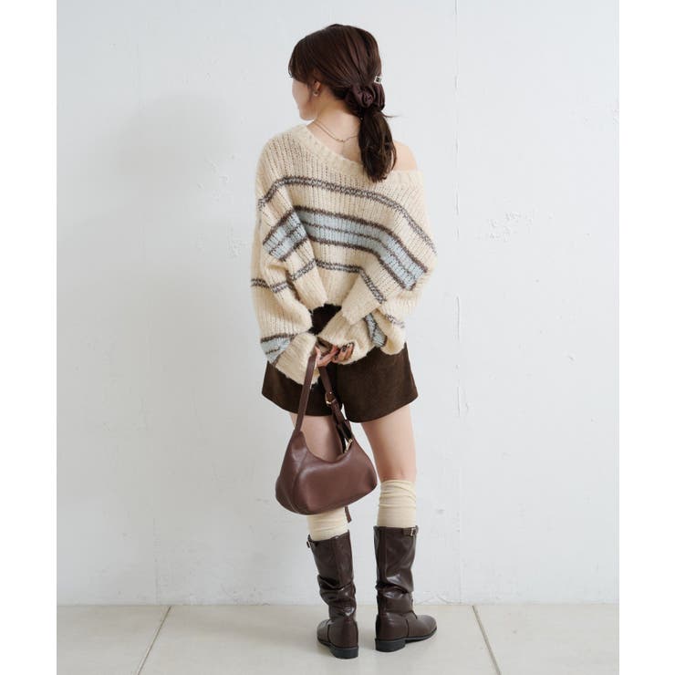 【Kastane】ボーダーモヘアライクニット | PAL GROUP OUTLET | 詳細画像7 