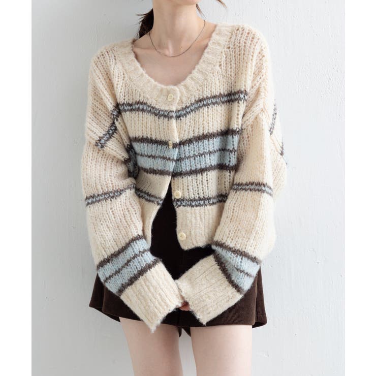 【Kastane】ボーダーモヘアライクニット | PAL GROUP OUTLET | 詳細画像8 