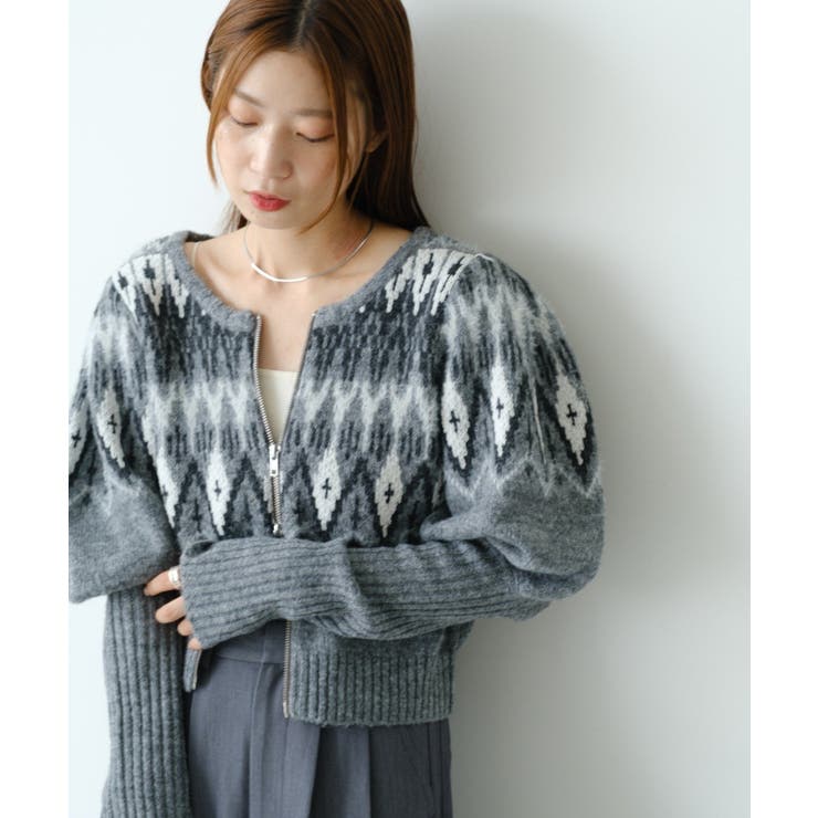 【Kastane】ノルディックZIPカーディガン | PAL GROUP OUTLET | 詳細画像10 