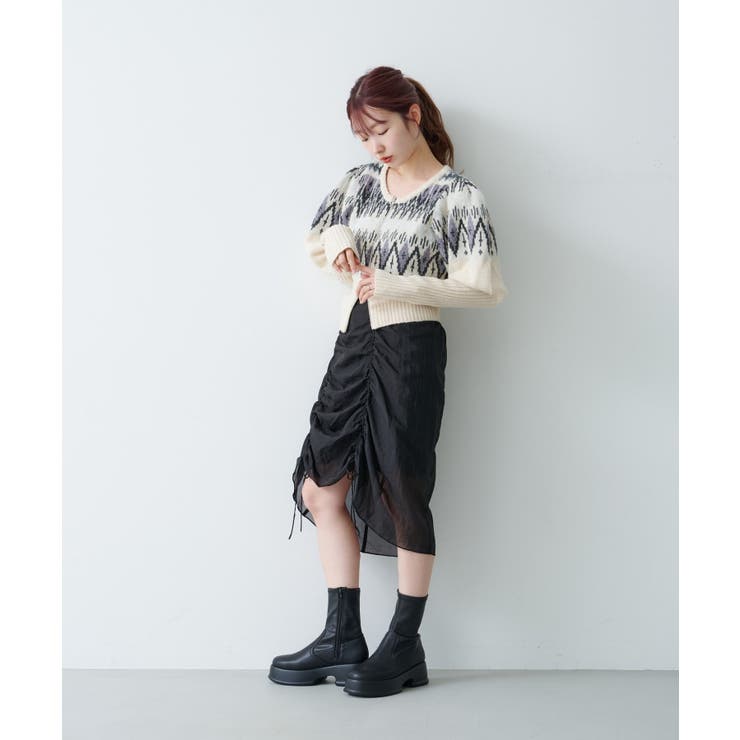 【Kastane】ノルディックZIPカーディガン | PAL GROUP OUTLET | 詳細画像7 