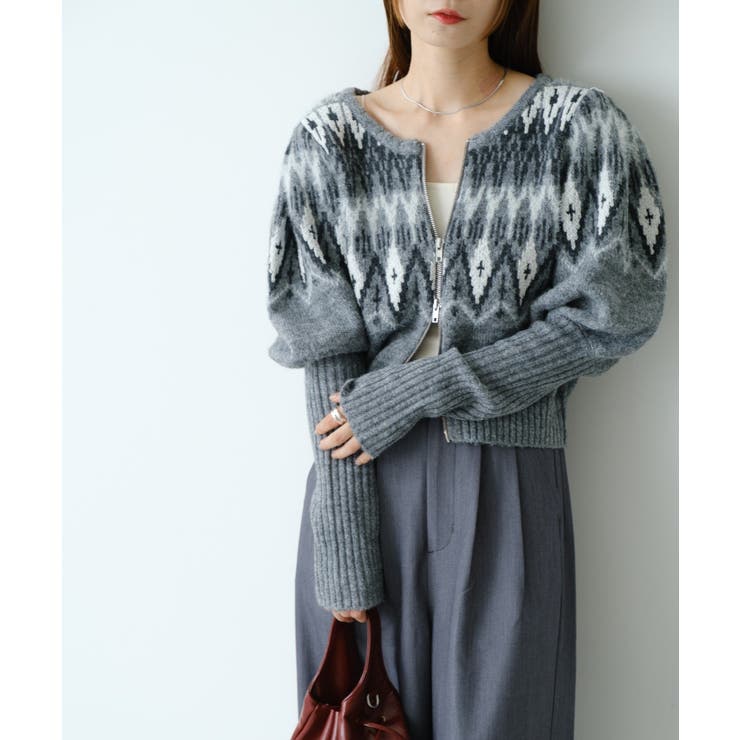 【Kastane】ノルディックZIPカーディガン | PAL GROUP OUTLET | 詳細画像8 