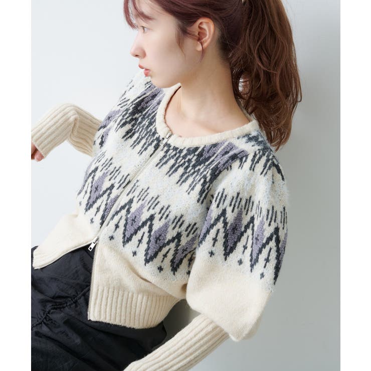 IVO | 【Kastane】ノルディックZIPカーディガン | PAL GROUP OUTLET