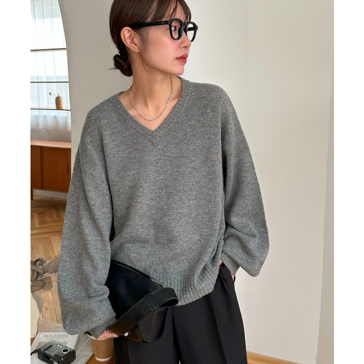 【Discoat】メリノウールVネックニット | PAL GROUP OUTLET | 詳細画像10 