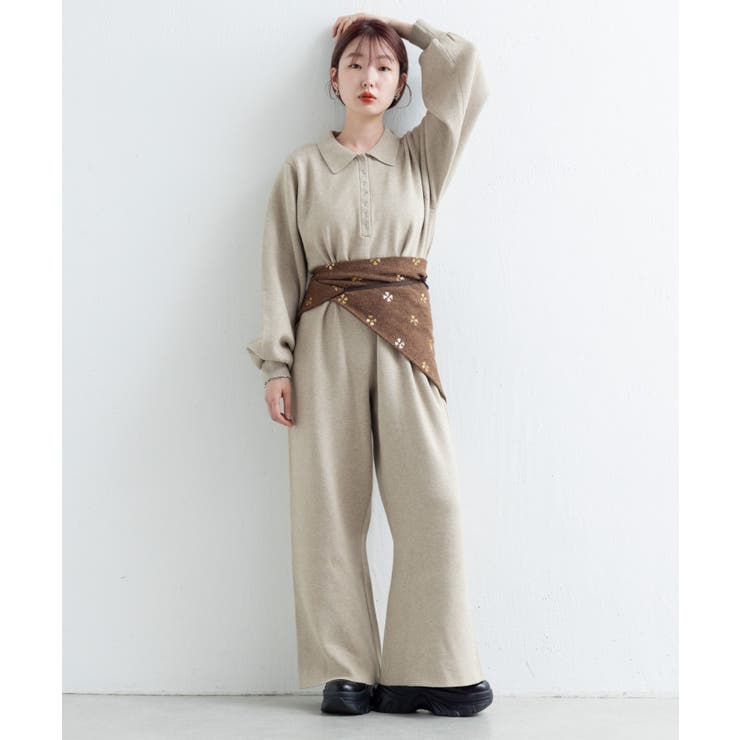 BEG | 【Kastane】ニットオールインワン | PAL GROUP OUTLET