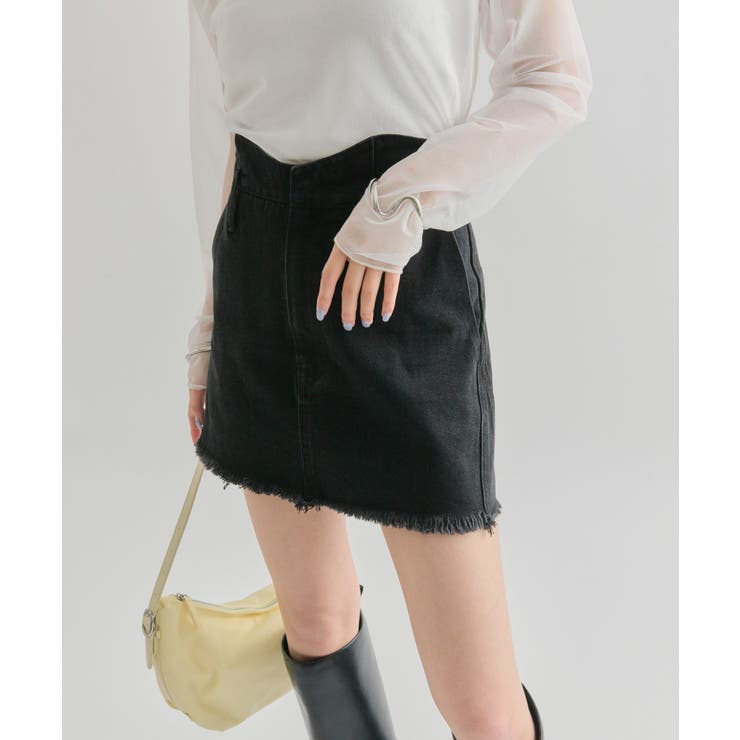 【mystic】ウェーブデニム ミニスカート | PAL GROUP OUTLET | 詳細画像5 