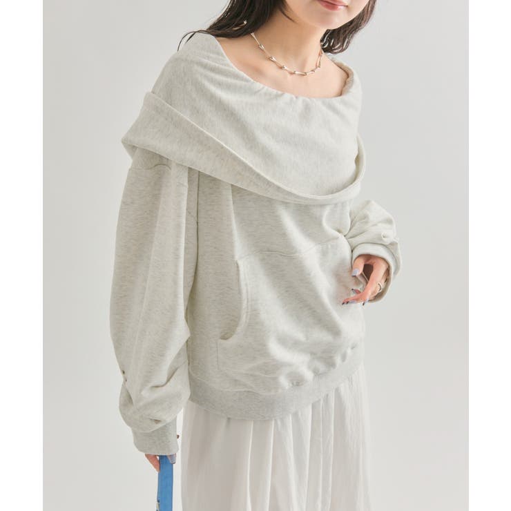 【mystic】フーディーオフショルスウェット | PAL GROUP OUTLET | 詳細画像3 